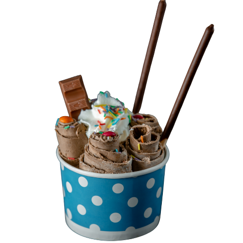 ice cream rolls chocolate