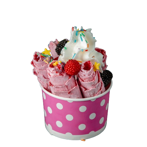 frozen roll strawberry and whipped cream